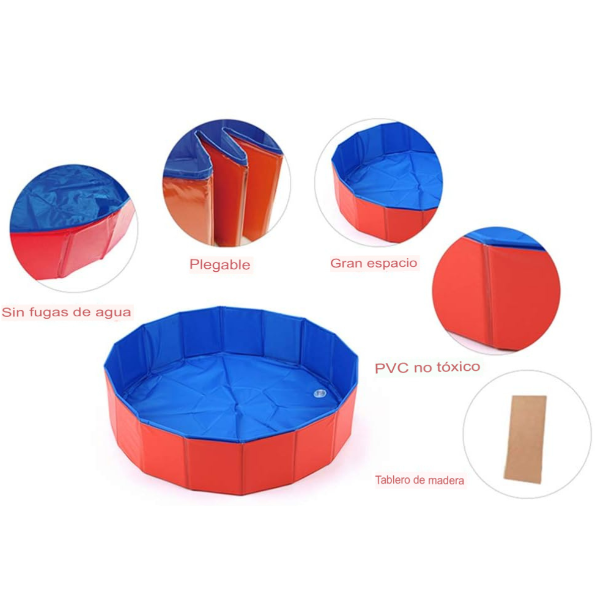 Piscina plegable guardada